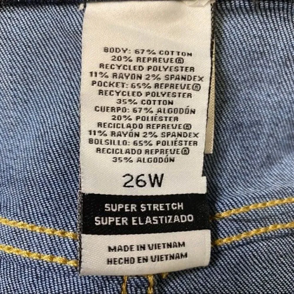 Ava & Viv Blue Jean Denim MIDI Shorts Stretchy